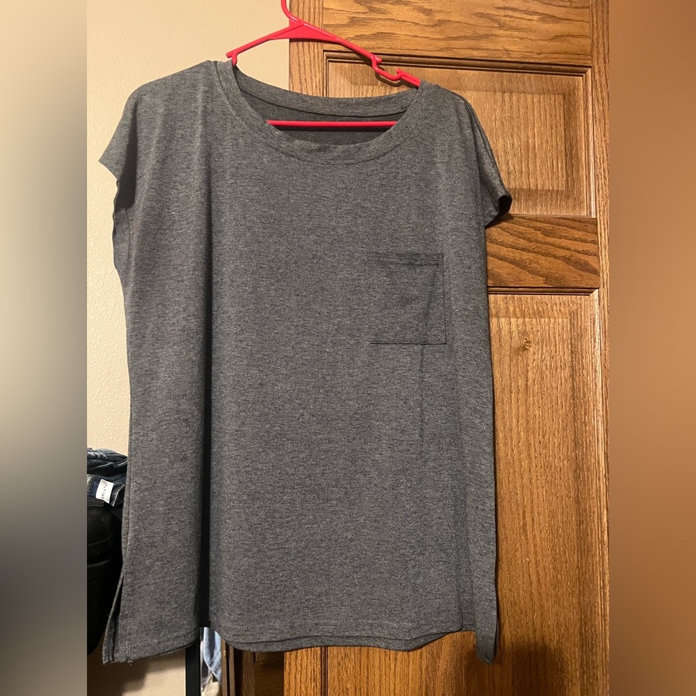 Gray T-Shirt with Pocket
